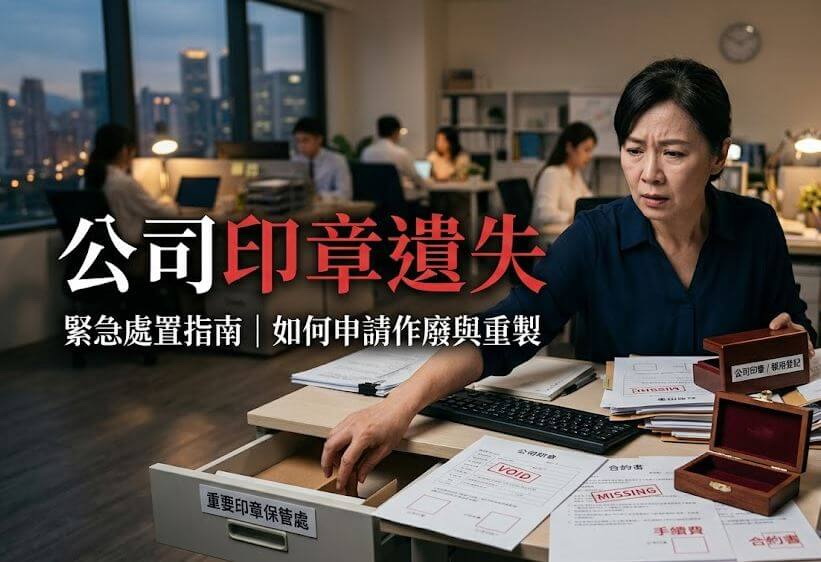 公司印章遺失怎麼辦？補辦流程、印鑑變更與注意事項一次看懂